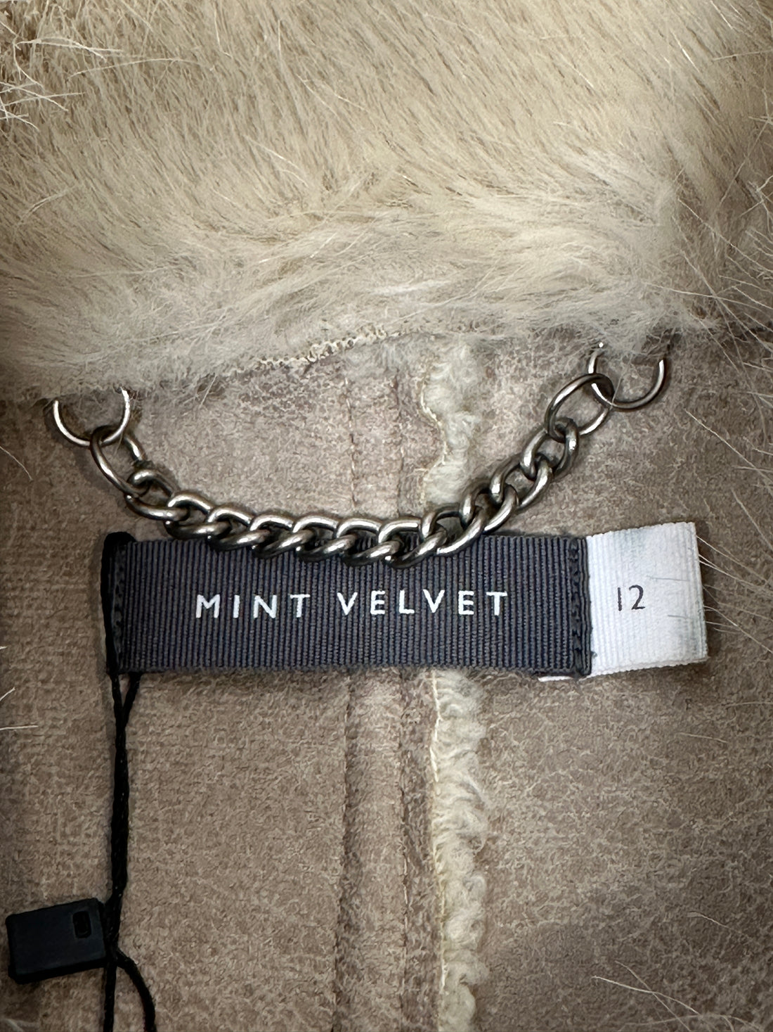 Mint Velvet Beige Faux Suede Gilet - Size 12