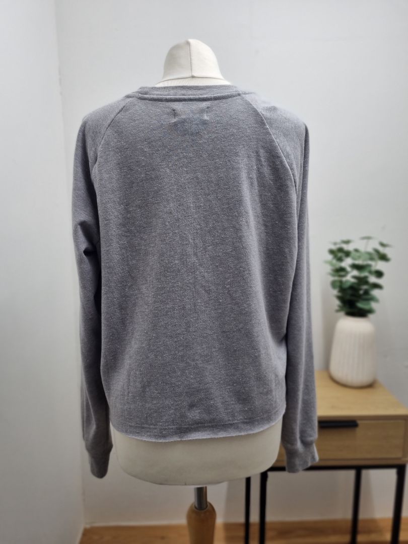 Maeve by Anthropologies Grey Slogan Sweatshirt - Size S