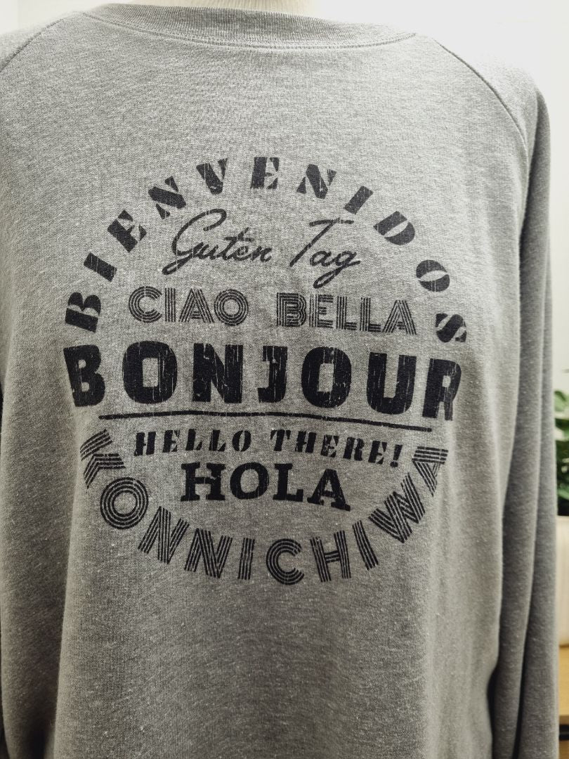 Maeve by Anthropologies Grey Slogan Sweatshirt - Size S