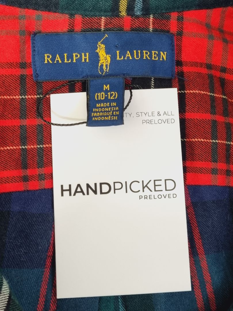 Ralph Lauren Red Green Blue Check Shirt - Size 10-12