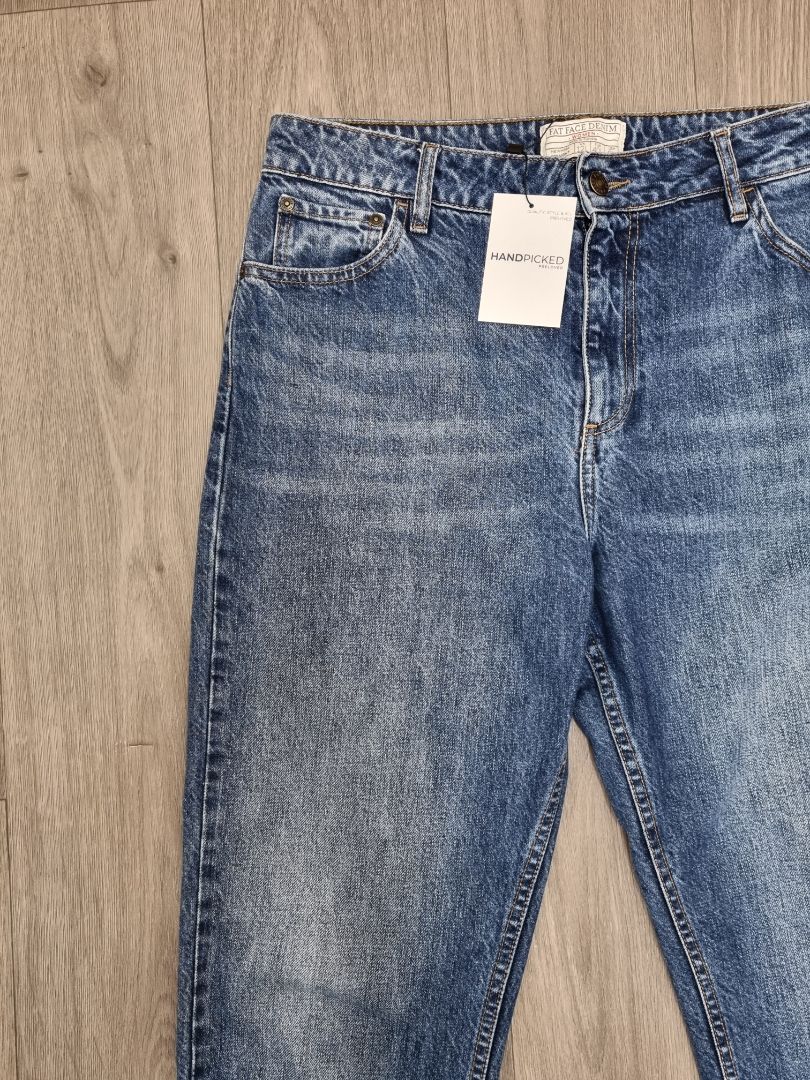 Fat Face Blue Straight Leg Jeans - Size 12L