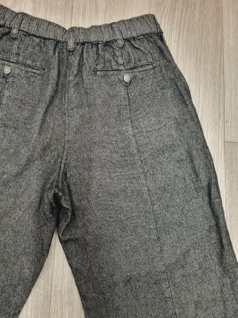 Poetry Grey Wool Linen Blend Trousers - Size 12