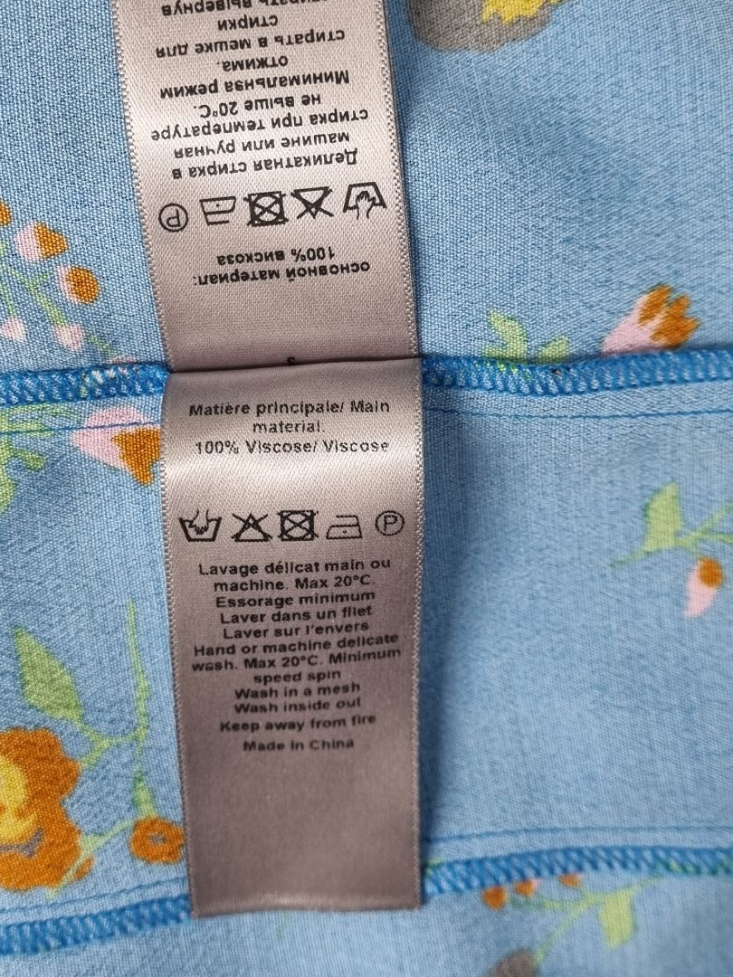 Zadig & Voltaire Blue Mix Ruselia Lima Midi Dress - Size M
