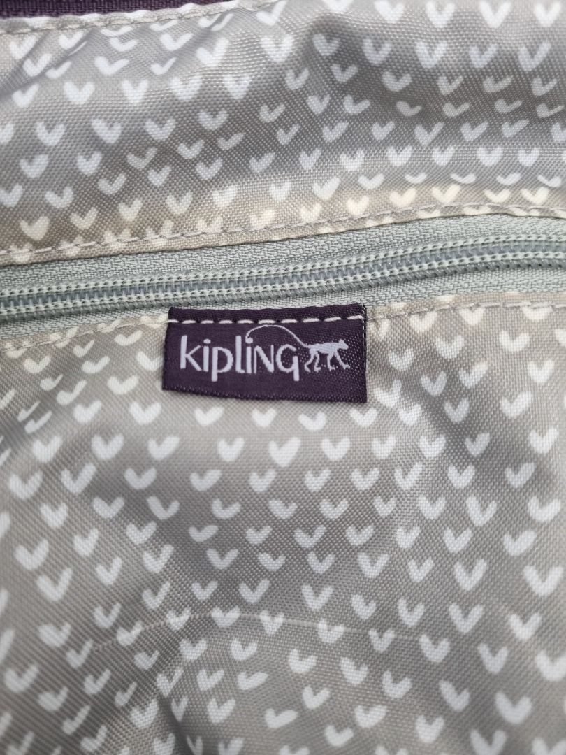 Kipling Purple Green Tote Bag