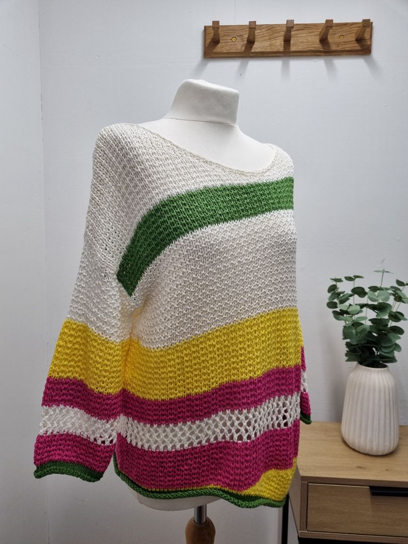 United colours of Benetton Multicoloured Crochet Jumper - Size XS-S