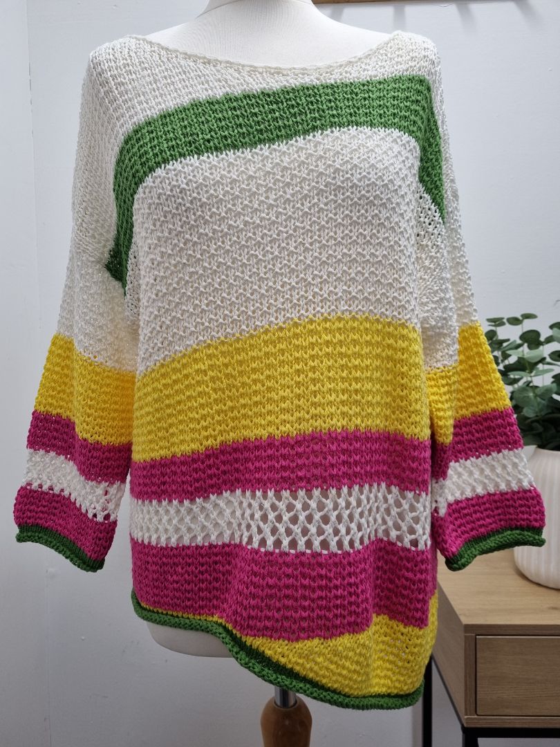 United colours of Benetton Multicoloured Crochet Jumper - Size XS-S