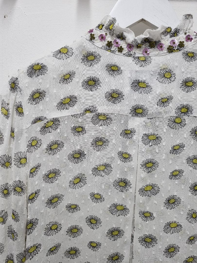 Essentiel Antwerp Daisy Sequin Blouse - Size 10