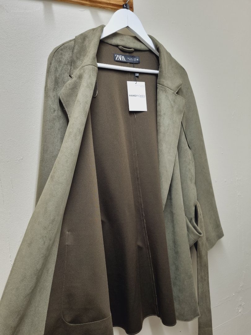 Zara Khaki Green Jacket - Size L