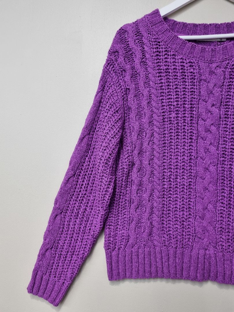 Oui Purple Jumper - Size 12