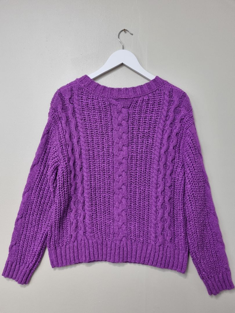 Oui Purple Jumper - Size 12
