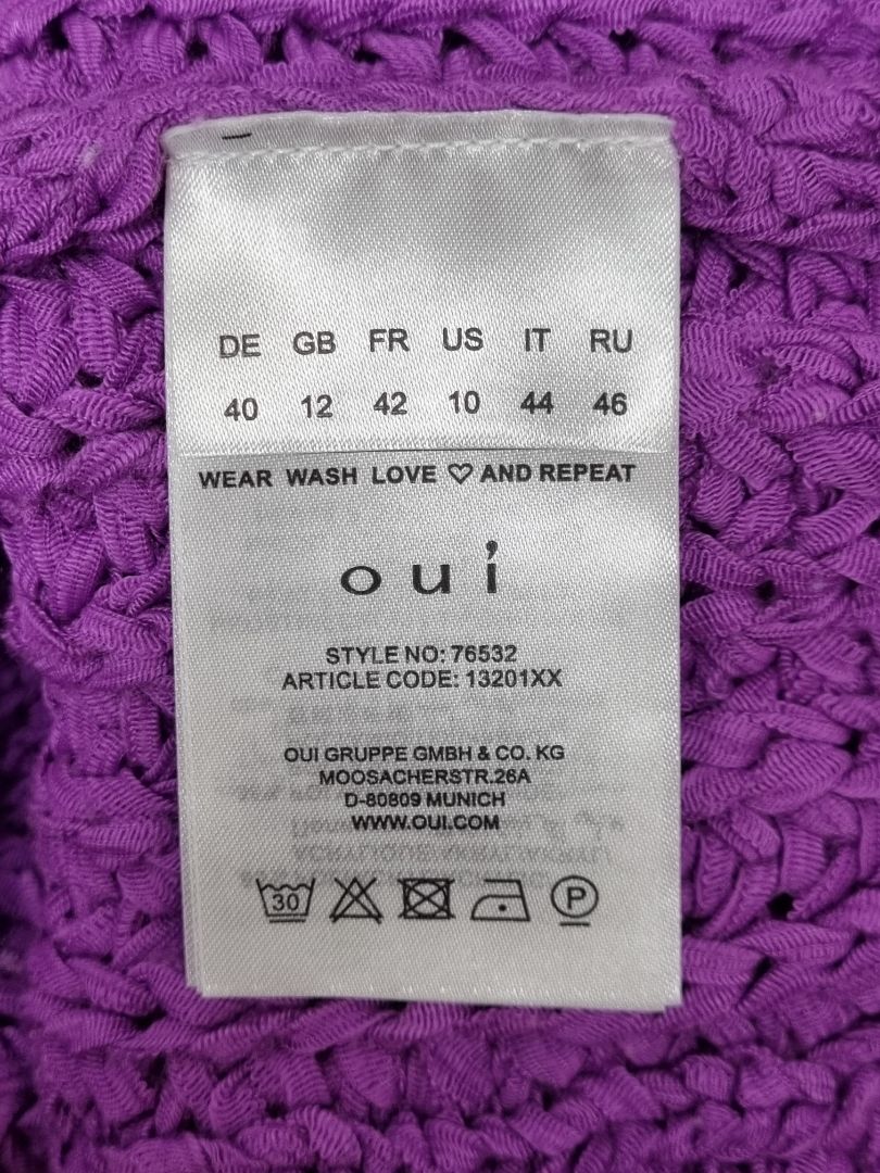 Oui Purple Jumper - Size 12