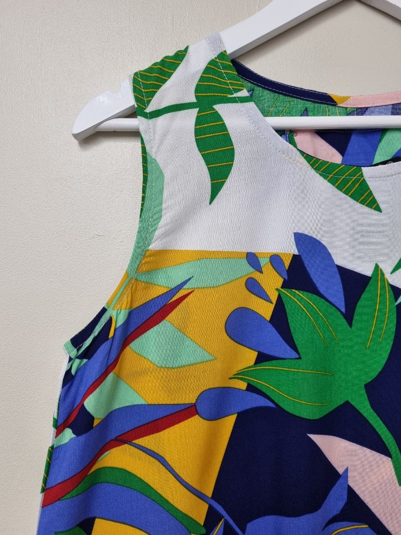 Tara Vao Blue Green Top - Size S