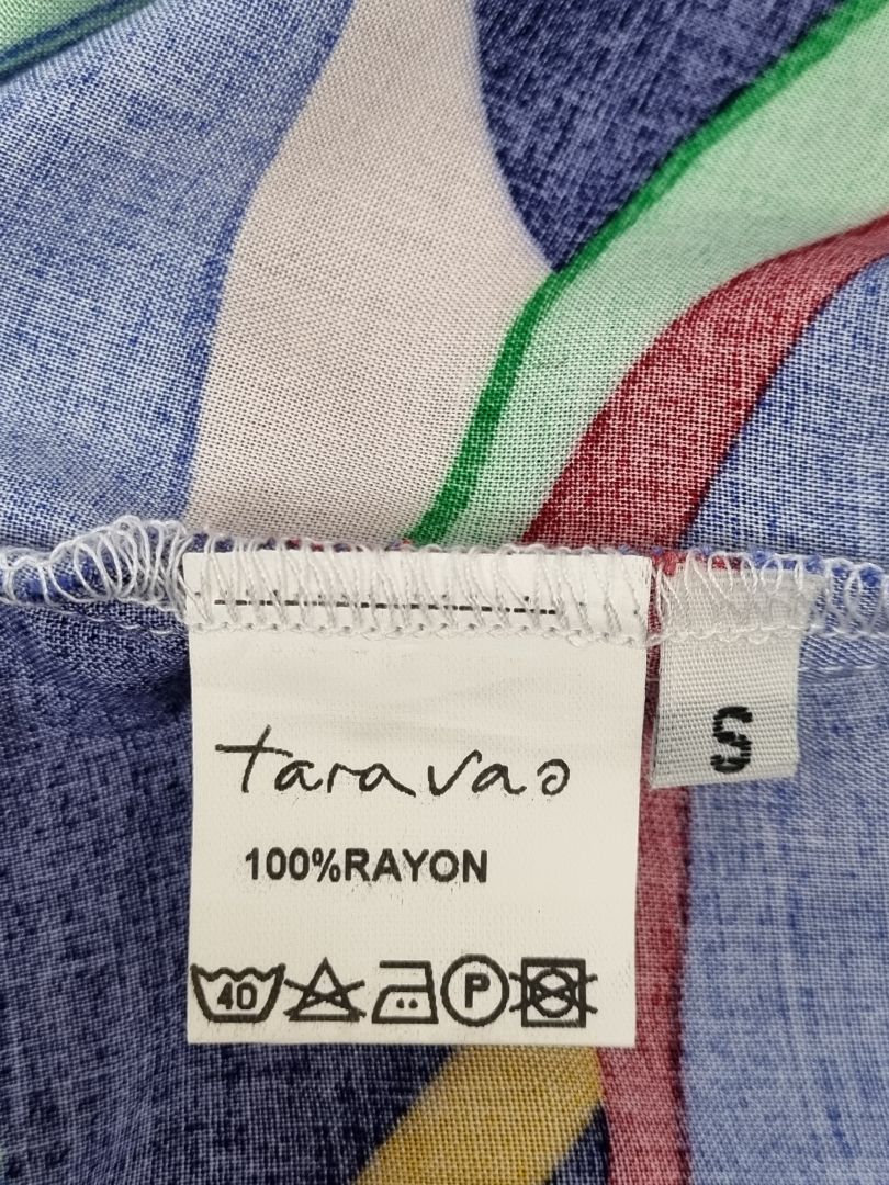 Tara Vao Blue Green Top - Size S