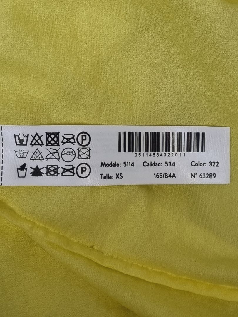 Massimo Dutti Yellow Shirt - Size XS