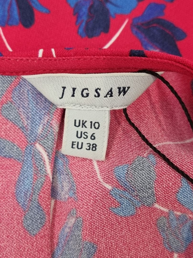 Jigsaw Pink Blue Dress - Size 10