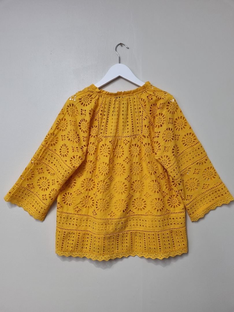 Whistles Yellow Top - Size 8