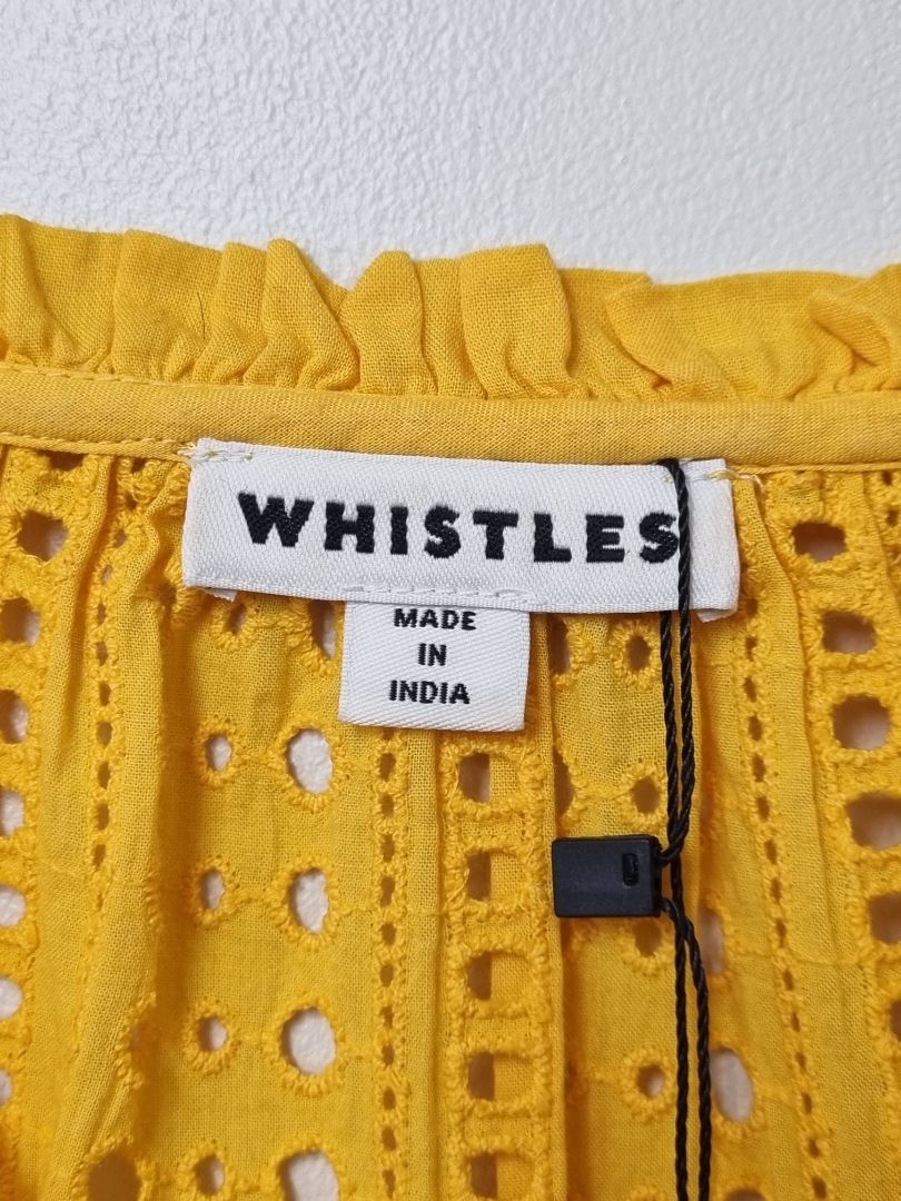 Whistles Yellow Top - Size 8