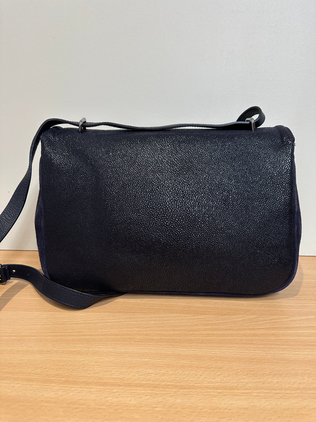 Hill & Friends Navy Blue Happy Handbag