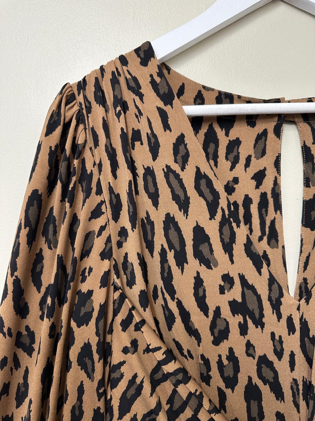 Jolie Moi Brown Black Leopard Print Jumpsuit - Size 10