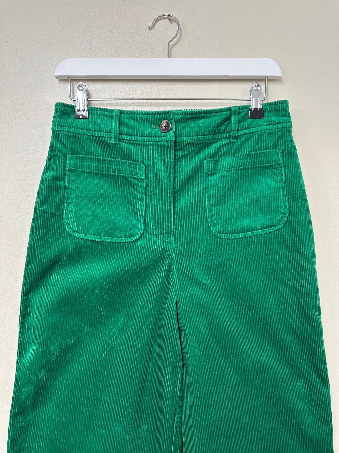 Boden Green Wide Leg Cord Trousers - Size 8