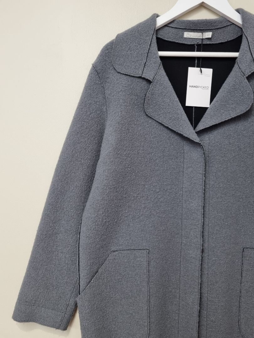 GR Nature Grey Overcoat - Size 14