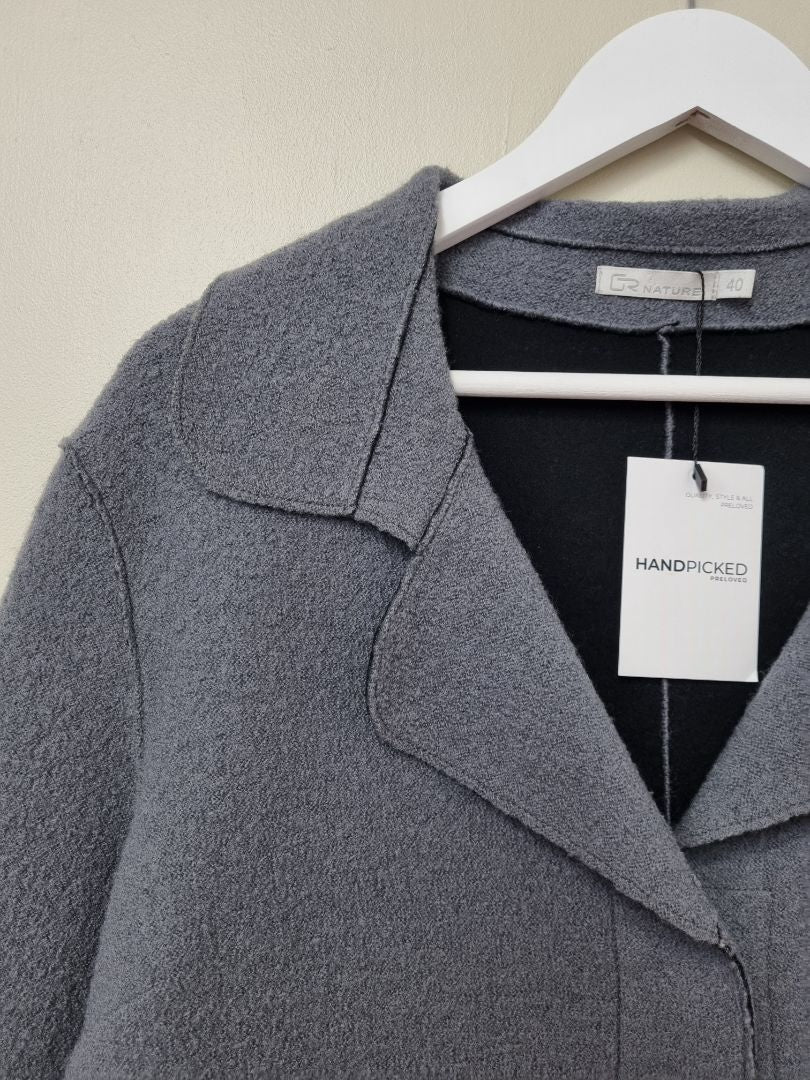 GR Nature Grey Overcoat - Size 14