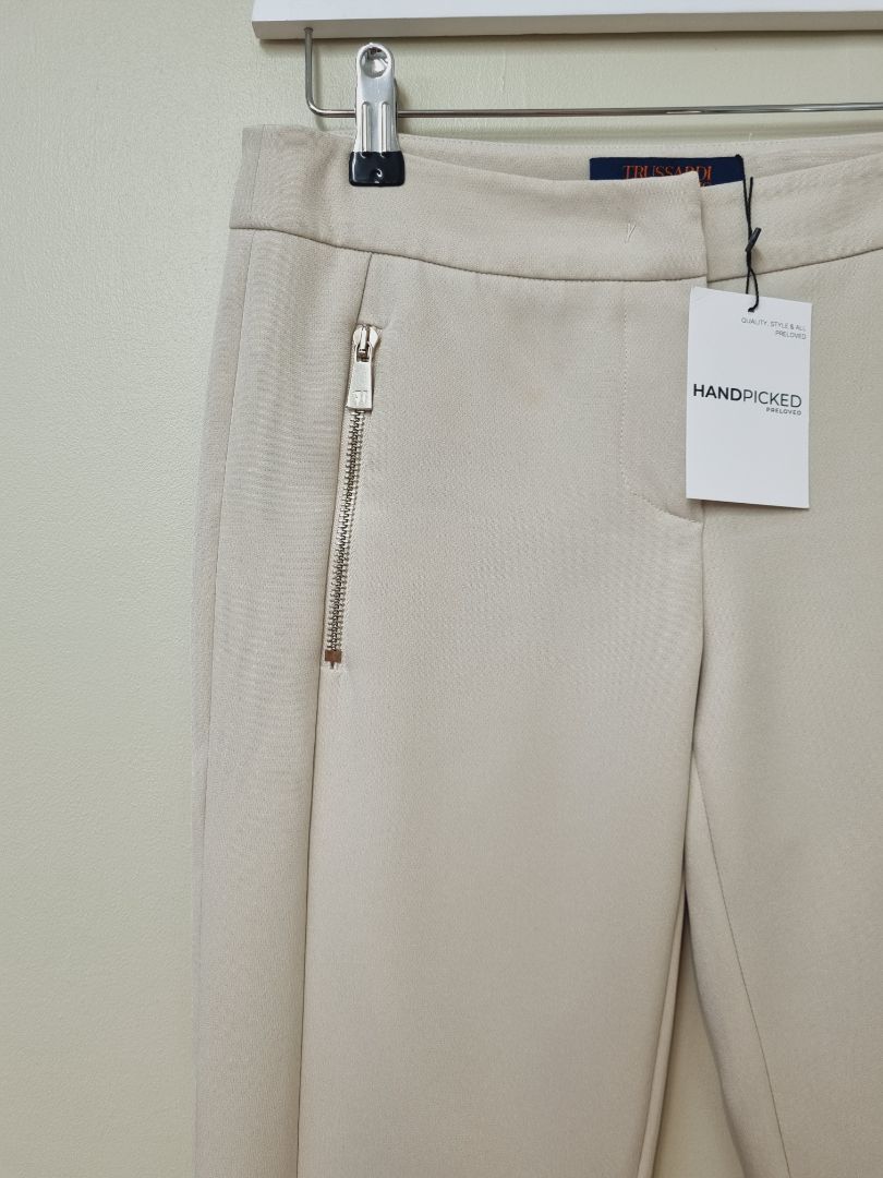 Trussardi Jeans Cream Trousers - Size 10