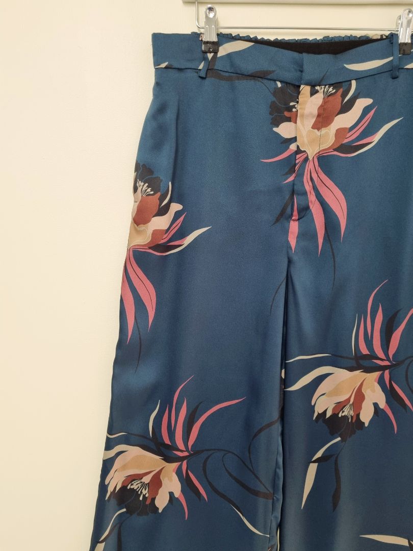 Zara Teal Trousers - Size 14