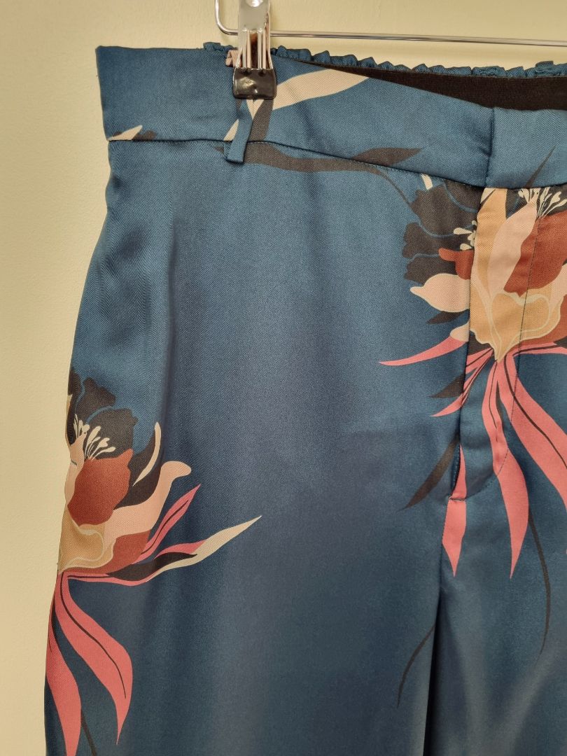 Zara Teal Trousers - Size 14