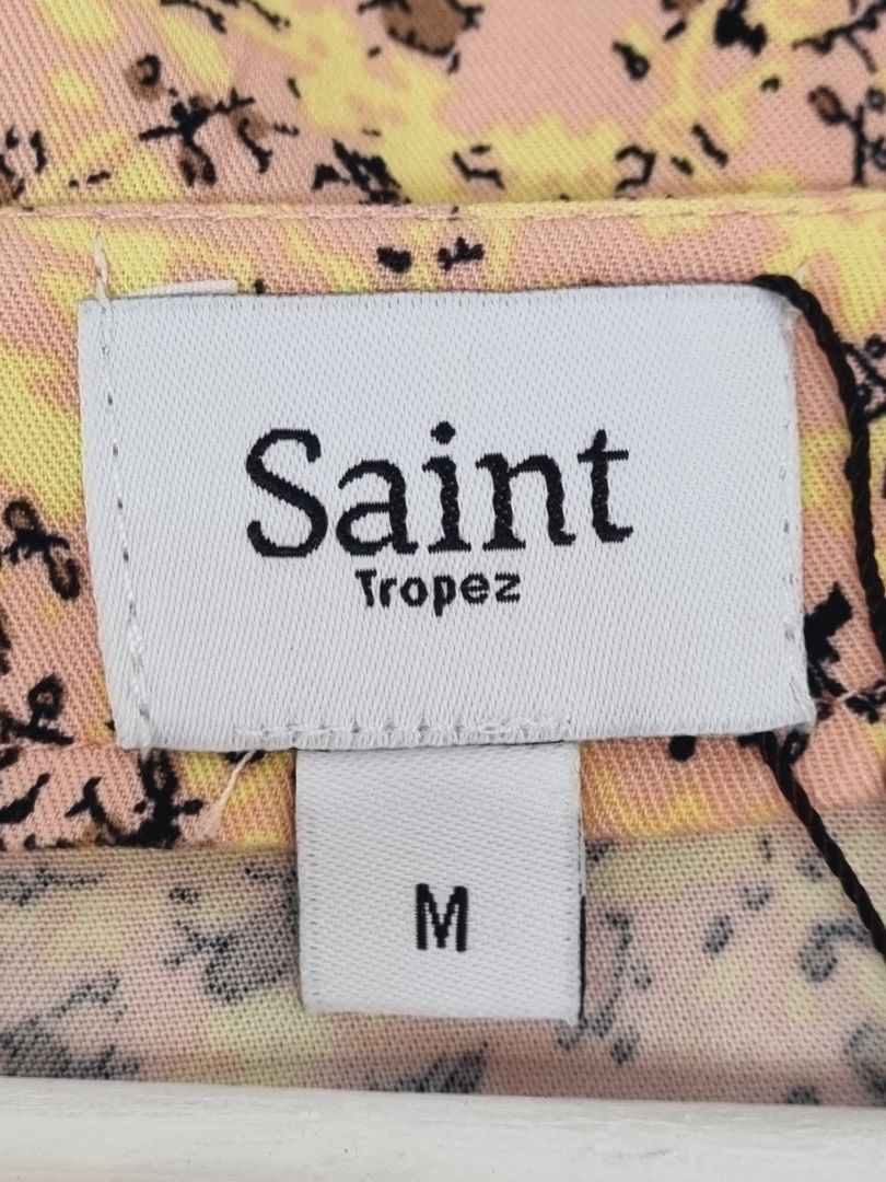 Saint Tropez Pink Yellow Ditsy Floral Dress - Size M