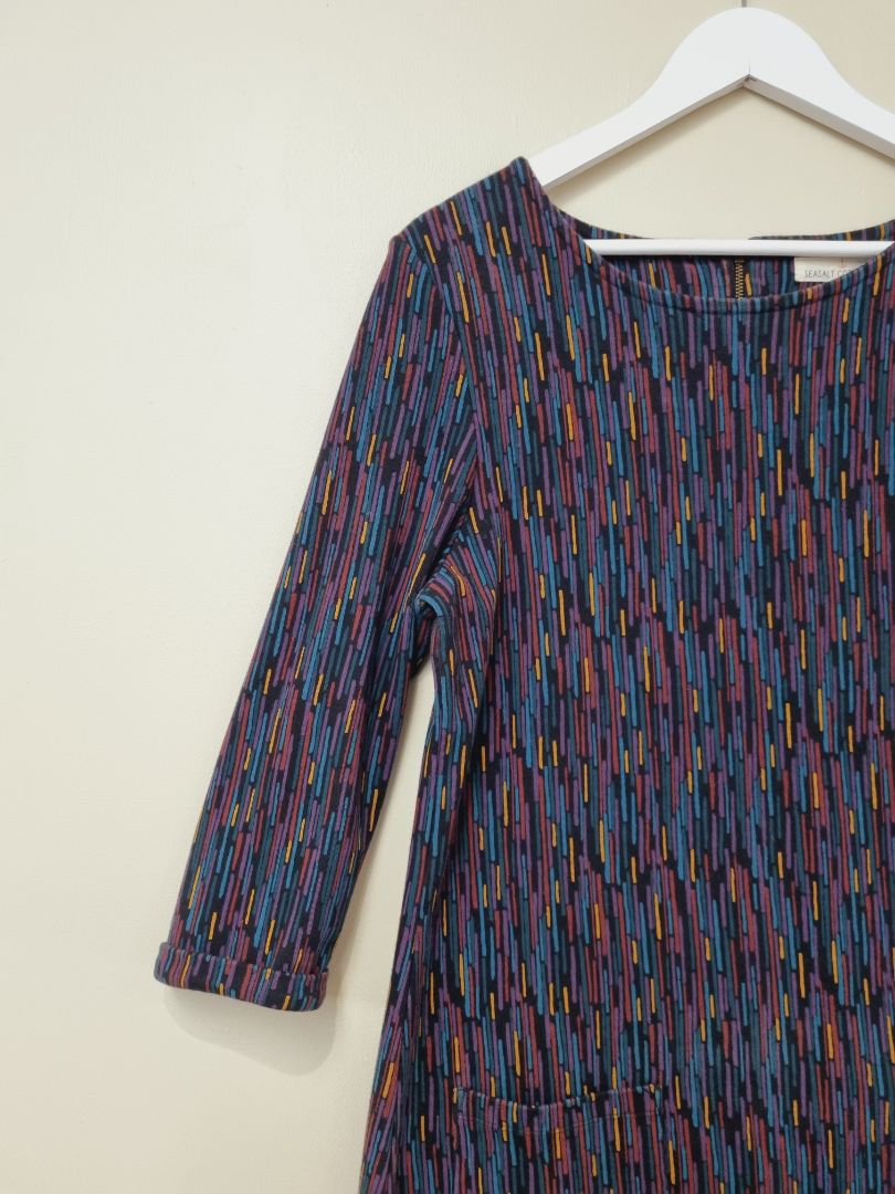 Seasalt Black Multicoloured Dress - Size 12