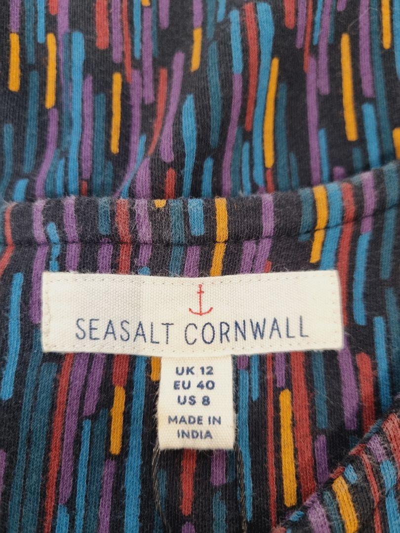 Seasalt Black Multicoloured Dress - Size 12