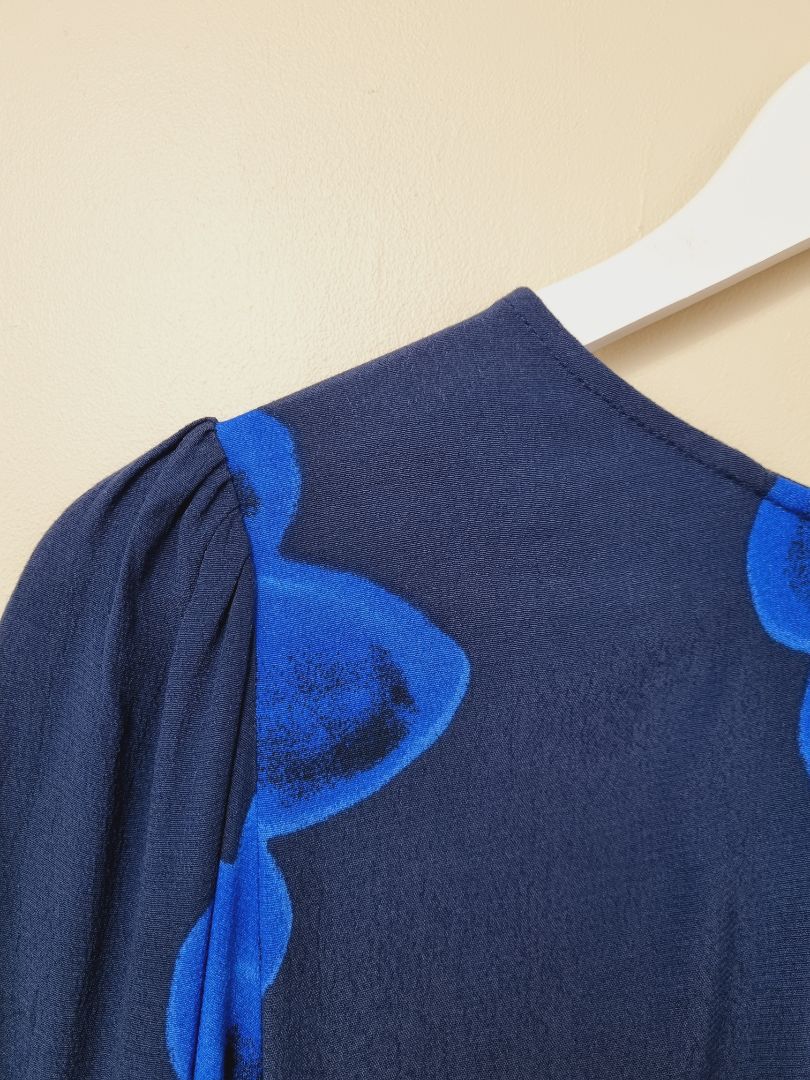 Desigual Navy Blue Midi Dress - Size 8
