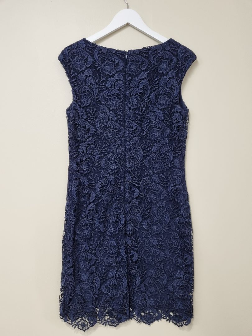 Lauren Ralph Lauren Navy Blue Lace Dress - Size 12-14
