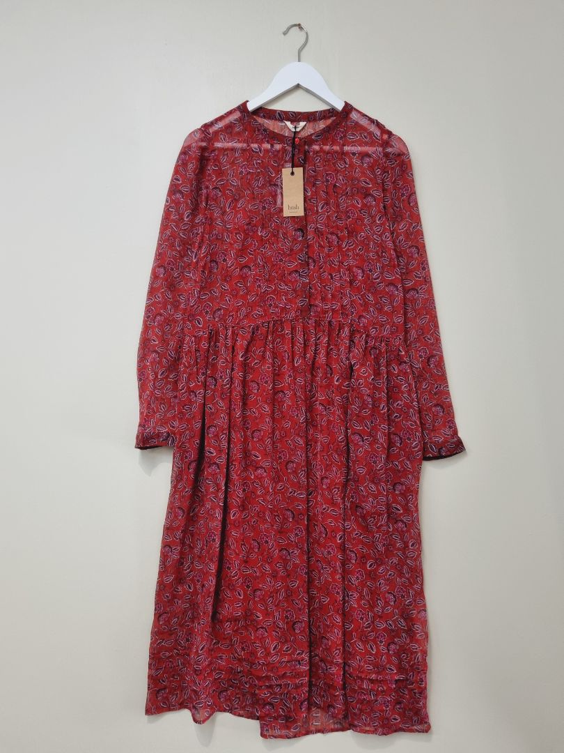 Hush Red Holly Shirt Dress - Size 12