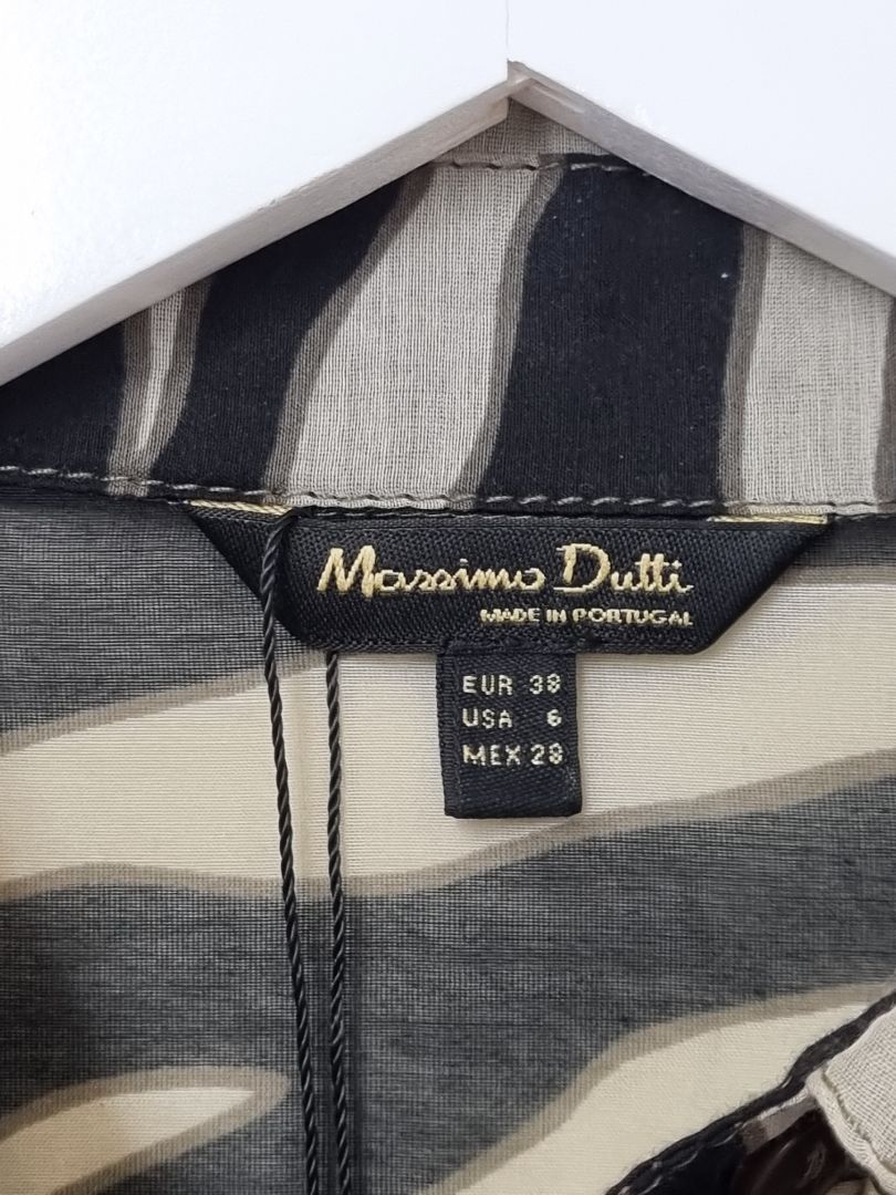 Massimo Dutti Grey Black Shirt - Size 10