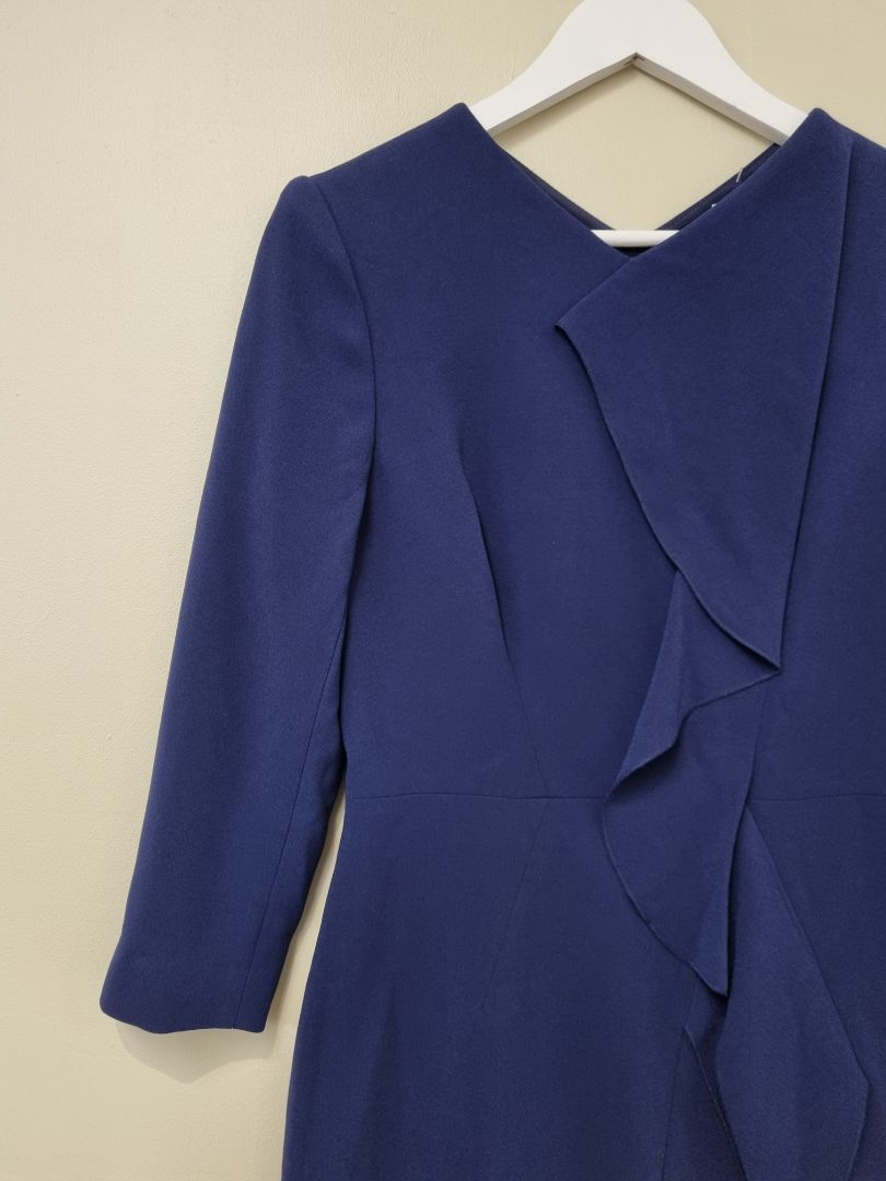 Karen Millen Navy Blue Dress - Size 12