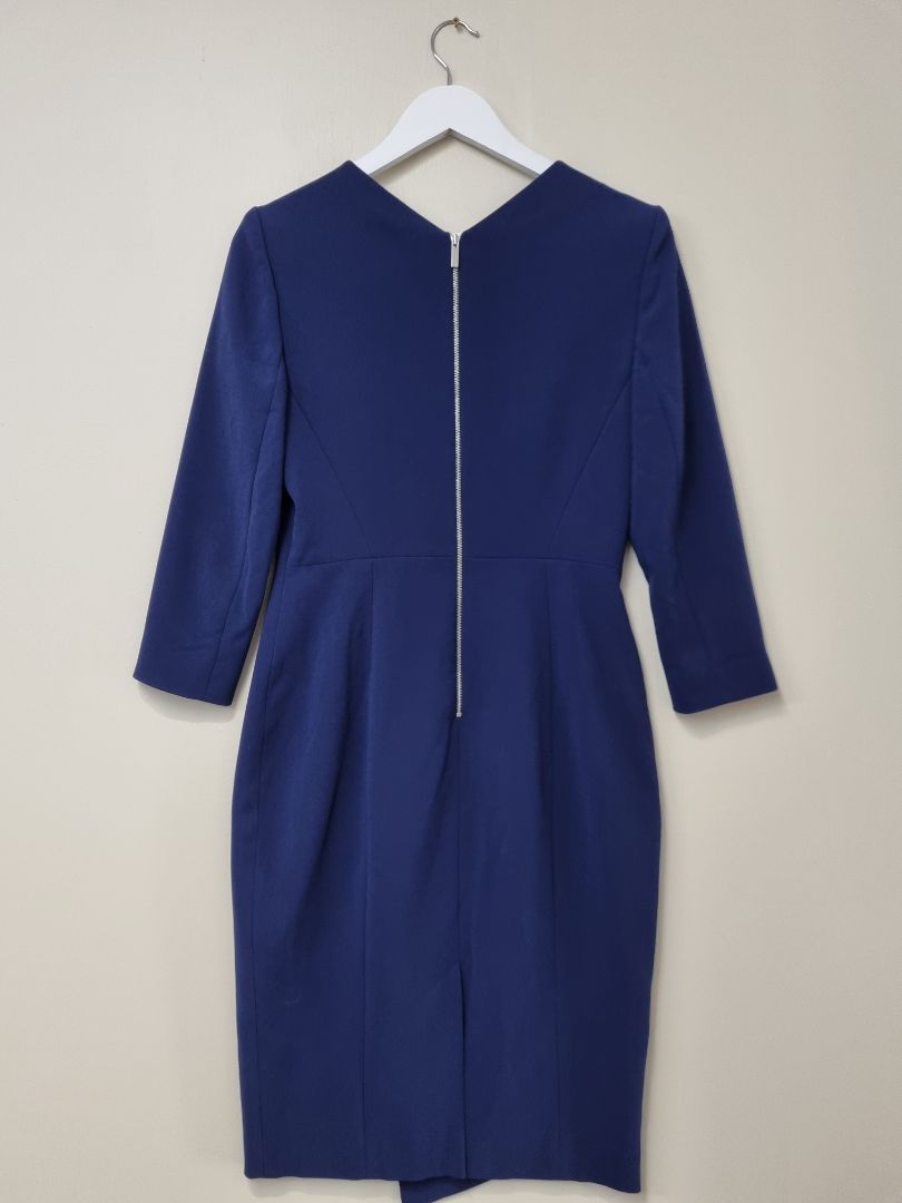 Karen Millen Navy Blue Dress - Size 12