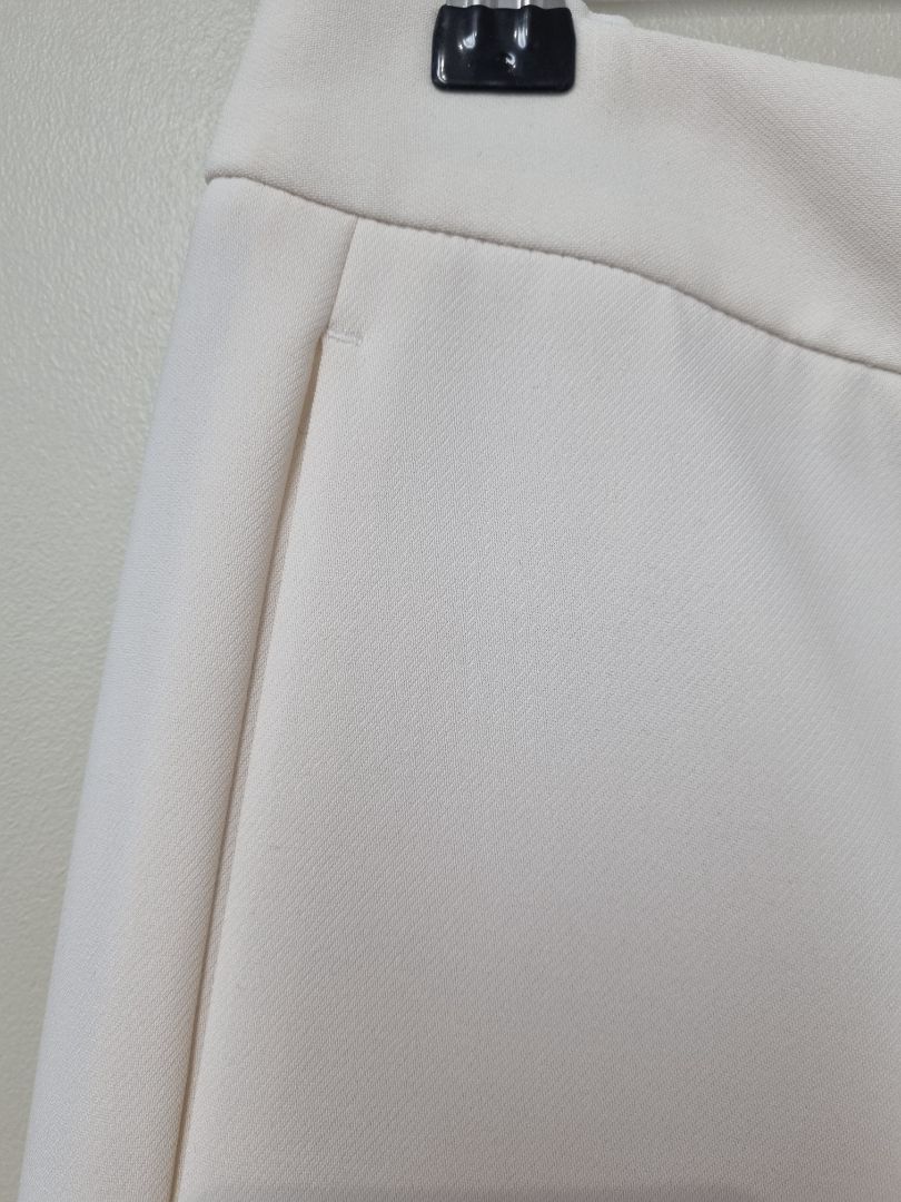 Reiss Cream Leah Wide Leg Split Leg Trouser - Size 12