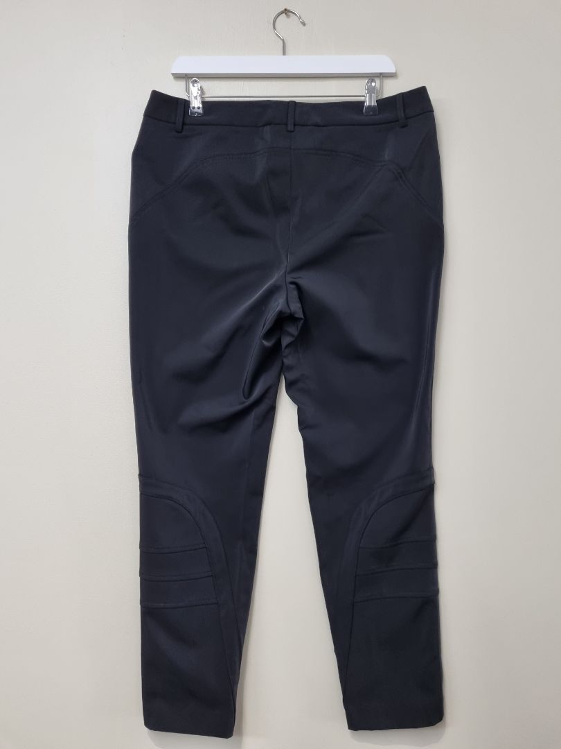 Madeleine Black Tapered Biker Trousers - Size 16