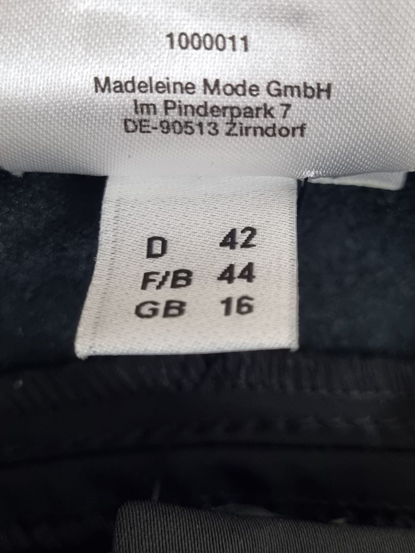 Madeleine Black Tapered Biker Trousers - Size 16