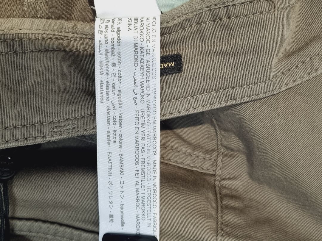 Massimo Dutti Khaki Green Cargo Trousers - Size 12