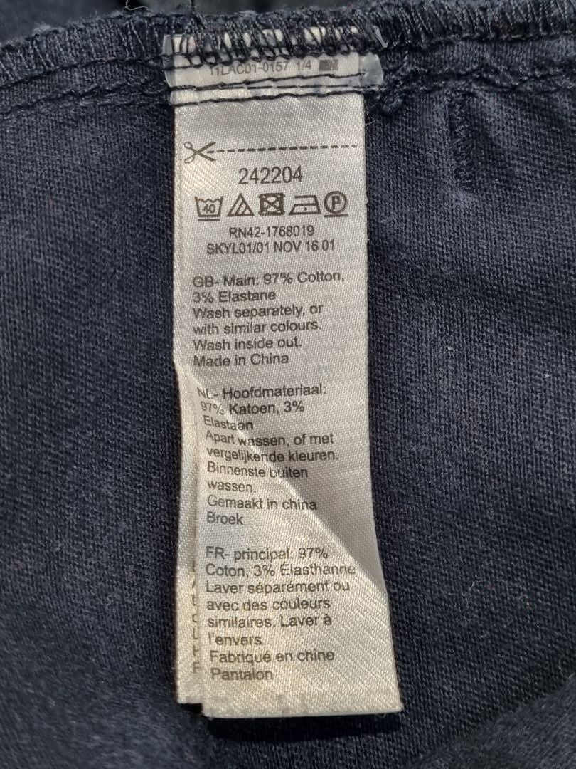 Monsoon Navy Brushed Cotton Cargo Trousers - Size 14