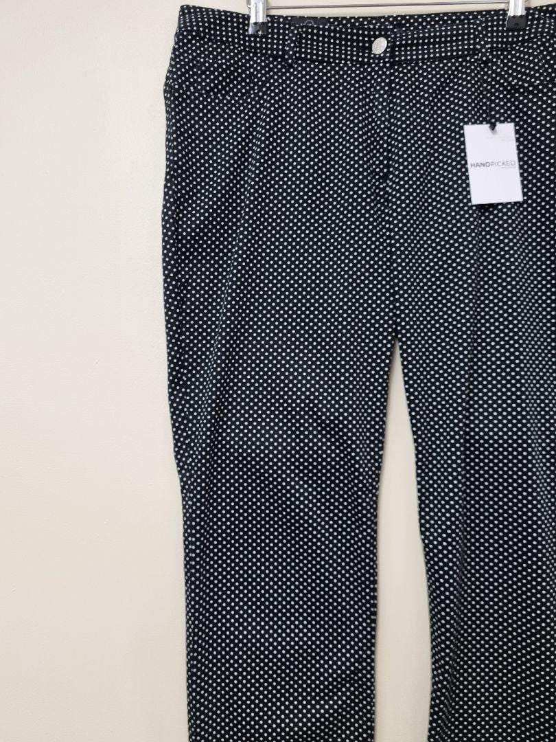 Madeleine Black White Polka Dot Jeans - Size 16