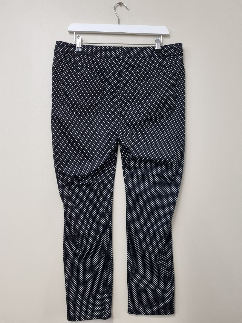 Madeleine Black White Polka Dot Jeans - Size 16