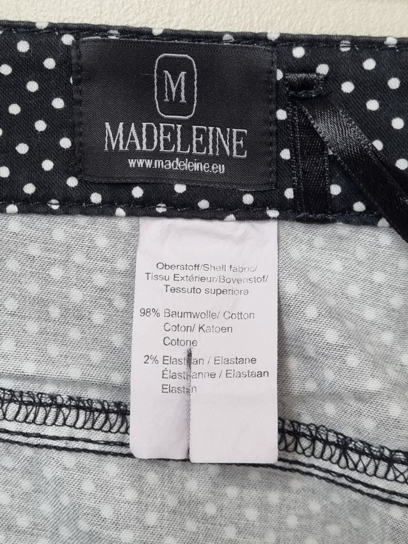 Madeleine Black White Polka Dot Jeans - Size 16