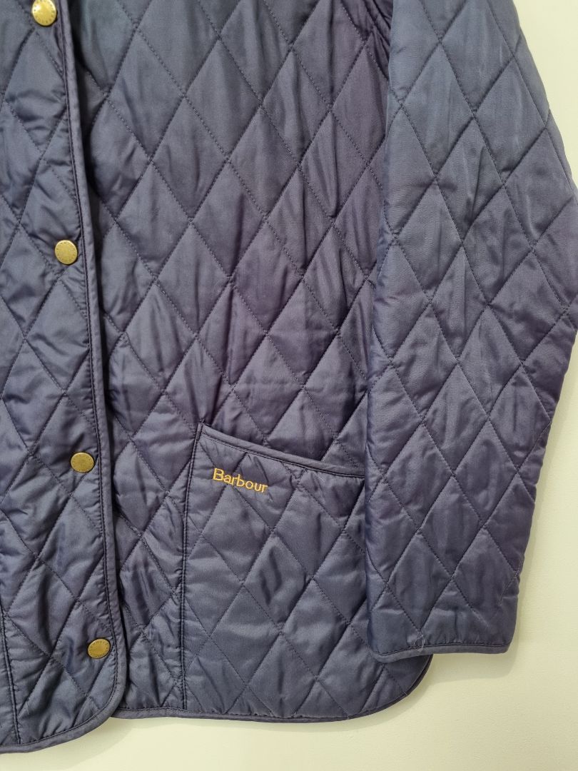 Barbour Purple Quilted Liddesdale Coat - Size 10