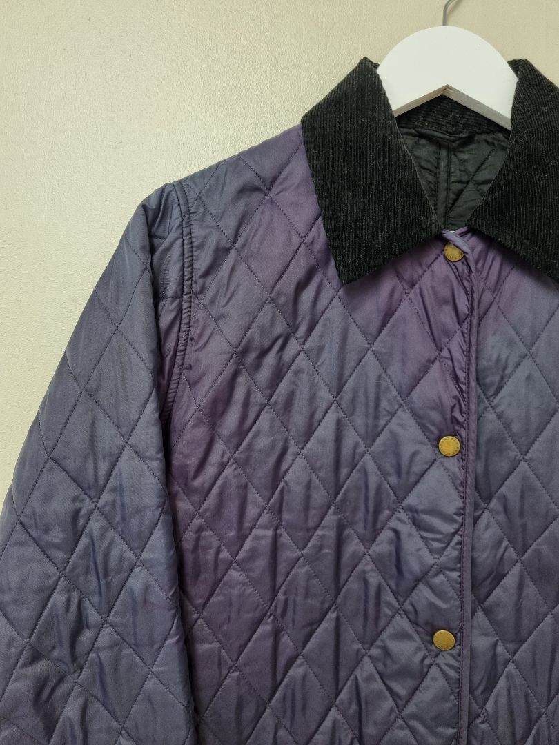Barbour Purple Quilted Liddesdale Coat - Size 10