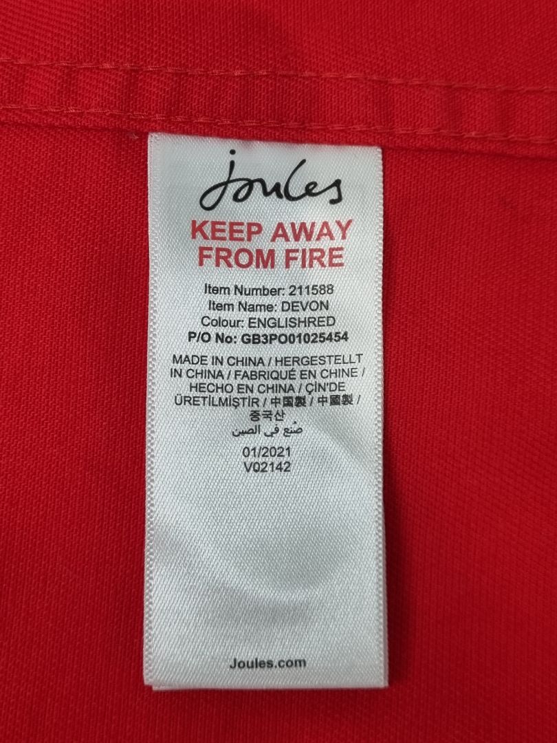 Joules Red Devon Jacket - Size 8