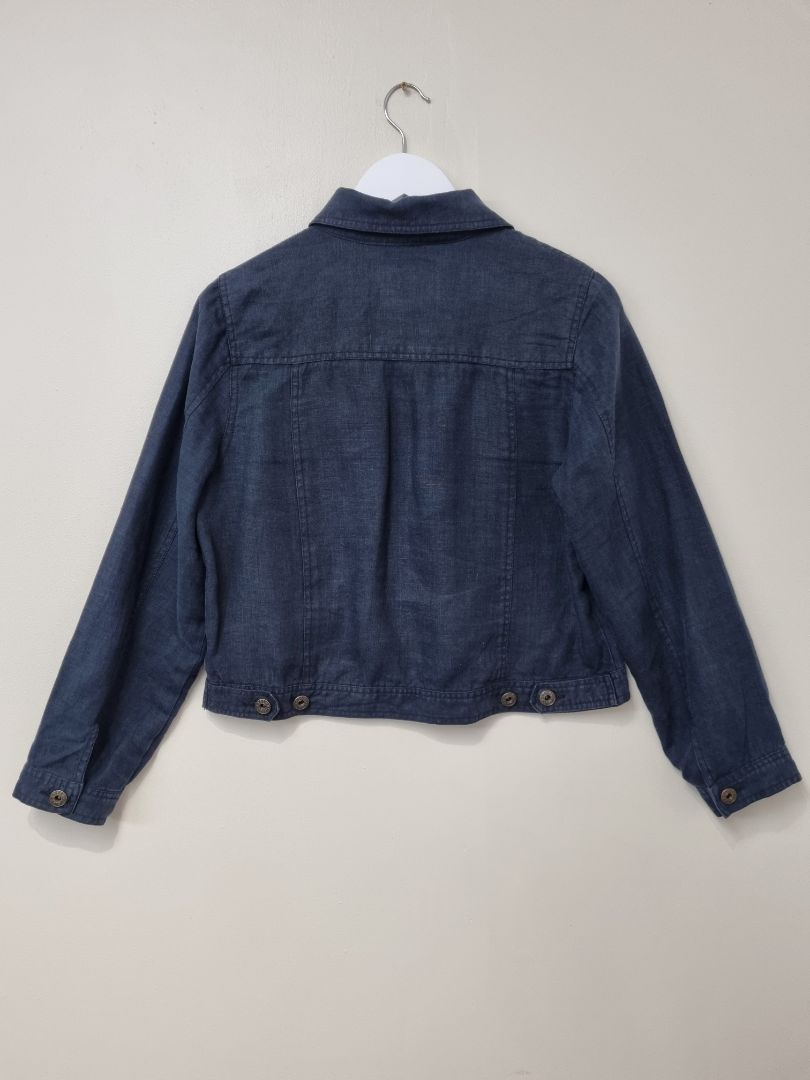 Deane & White Navy Blue Linen Jacket - Size S